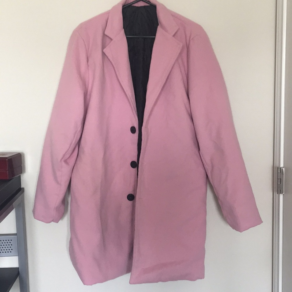 Unisex Pink Overcoat